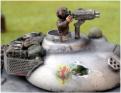 Slammers M2A1 tank - note damage to iridium turret