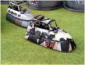 Slammers M9 combat car in unusual dazzle pattern