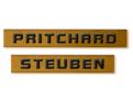 Cloth uniform name tapes for Danny Pritchard and Joachim Steuben