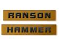 Cloth uniform name tapes for June Ranson and Colonel Alois Hammer