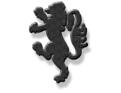 Iridium Rank insignia of Hammer's Slammers: Low Viz blackened metal badge