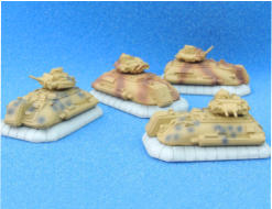 Four Solace Regular Army MICVs: paint is Panzer Grey or Red Brown over dark sand