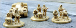 The Sincanmo Federation: Old Crow Goanna with Laser andinfantry with Hypersonic missiles and buzzbombs by Rebel Miniatures