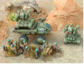 Fasolini's Company infantry, support weapons and  transporter vehicles
