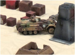 Close up of the Thunderbolt Br44: turret mounted Auto Cannon and light ATGW with room for fighting troops but lighter armour than the Br49