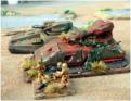 Icarus Thyssen medium tank and infantry with a wrecked vehicle