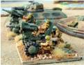 Towed 5cm powerguns ready to fire