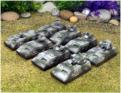 A United Defence Batteries detachment with calliopes, two light artillery pieces and a command vehicle