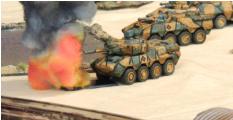 The Apex commanders tank detroyer suffers from ATGW hits