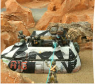 Molts attack Slammers combat car