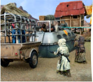 Attack on Slammers combat car and cargo