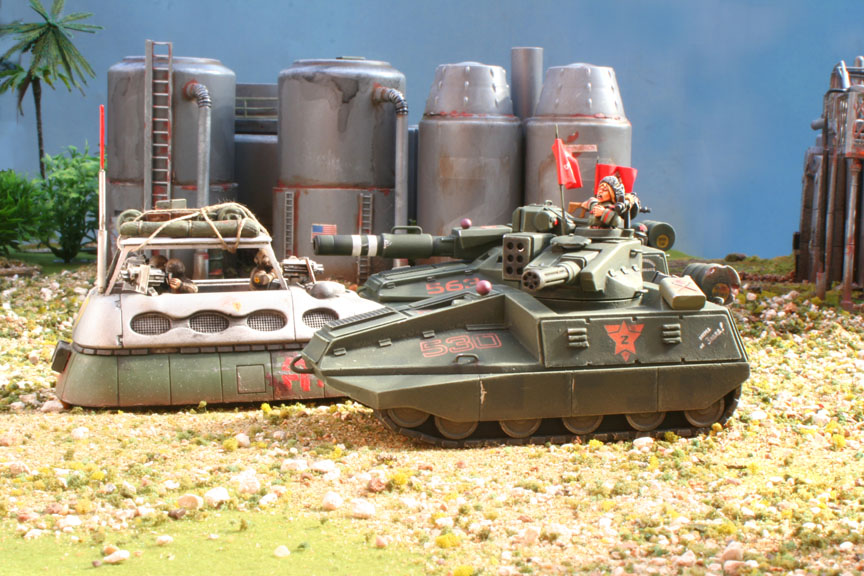combat car and eagle tank