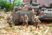 Infantry deploy from apcs close