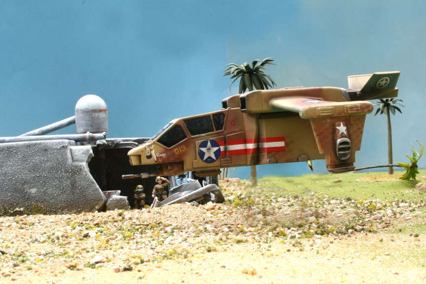 low pass by texion gunship on slammers infantry