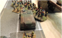 Waldheim Dragoons APC is surrounded by an angry mob 