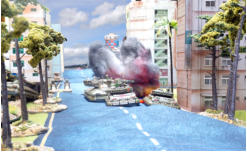A burning hog tank
