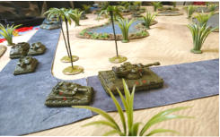 Hiroseki Sohei MBT and a Shaman medium tank advance on road