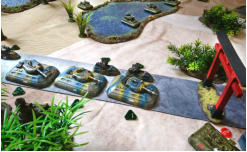 Lightnings advance using a Thunder Run - the triangle tokens indicate speed build up