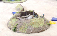 Stewart emplaced anti tank gun