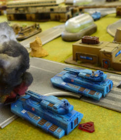 TAS Komodo heavy tanks take fire