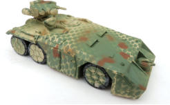 Vehicles with just the three colours sprayed and no shading