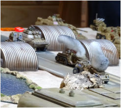 Sincanmo vehicles get hit by artillery strikes