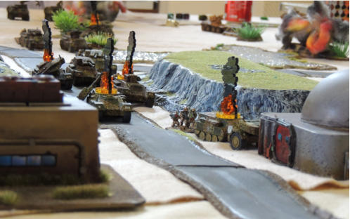 Thunderbolt vehicles on the road of death