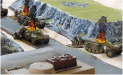 Thunderbolt vehicles on the road of death - at least some infantry got out of the burning vehicles