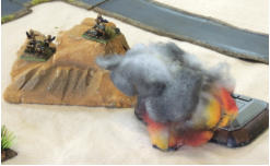 Firing down at Des Grieuxs tank, a Broglie buzzbomb team punch holes in the blowers top deck