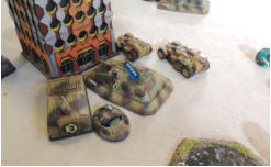 Broglies command post - he hides his damaged tank destroyer but stays in communication with his Hashemite paymasters
