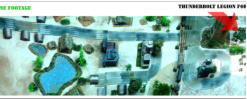 The drone shot of the table
