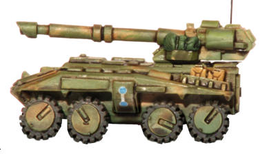 MOWAG-Whittle MW15-52A Gun System Vehicle with a 9cm railgun and Heavy Support Weapon