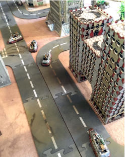 Slammers combat cars push into the town centre