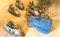 Solace forces pile out of an air car to engage in some close assault