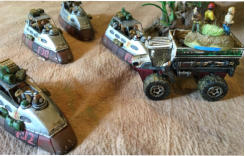 Solace forces drive a truck bomb at combat cars