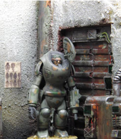 finished building - metal painted brown and drybrushed and chalked for both dirt and rust then steel drybrushed after matt varnih
