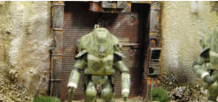 finished building - sprayed in sand, grey and cream colours, metal painted brown and over all drybrushed and chalked