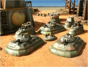 Armoured column advances