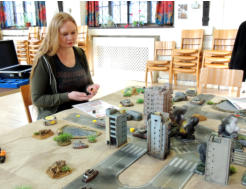Fiona bowls leadership points for the Combat Car Troop