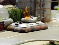 Burning Blower command tank