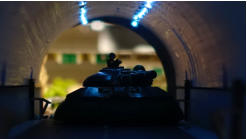 Blower in a tunnel
