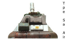 M53 20cm Rocket Assisted Howitzer in service with Hammers Slammers showing rear turret and hull access for crew and ammunition storage