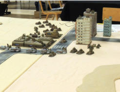Solace Freedom Fighters air trucks as a barricade while the Elites sweep to their left