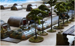 Waldheims advance down the tree lined road