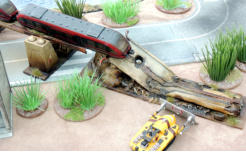 Train Wreck being attended to by Interplanetary Rescue in their FireFly vehicle