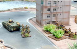 Ukrainians deploy from their APC to charge at the Solace Regulars hiding in the bushes