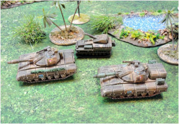 A Bars and a Vombat MBT with a Rosomakha Light Tank