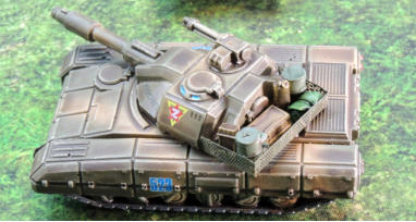 A Bars MBT with a rapid firing 9cm Auto Cannon and a 1cm gatling as the secondary. This one has a turret basket fitted