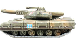 A so-called Barzon - this has the turret and 22cm DS gun from the Bizon mated to the hull of a Bars MBT. This is seen as a stop gap measure.